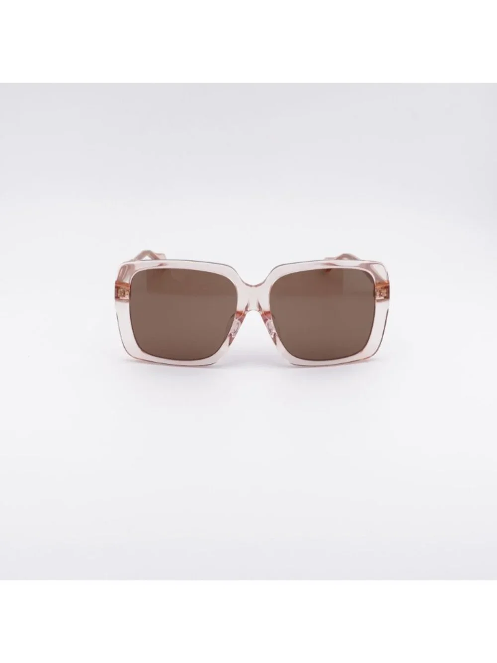 Gucci GG0567SA 004 Sunglasses Pink Square Frame, Brown Lenses